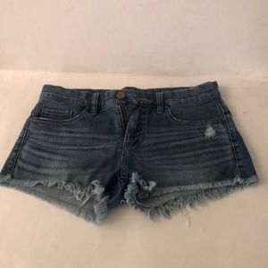 Blank NYC Light Wash Frayed Hem Cut Off Shorts Jean